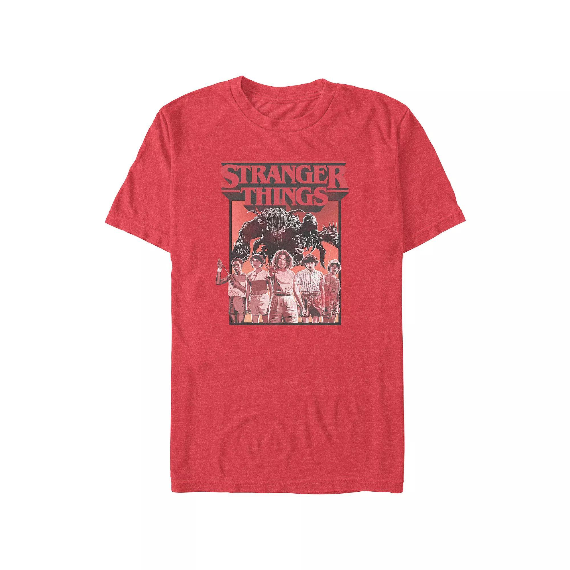 Big & Tall Stranger Things Stay Alert Graphic Tee, Men's, Size: 4XL, Red Grey Product Image