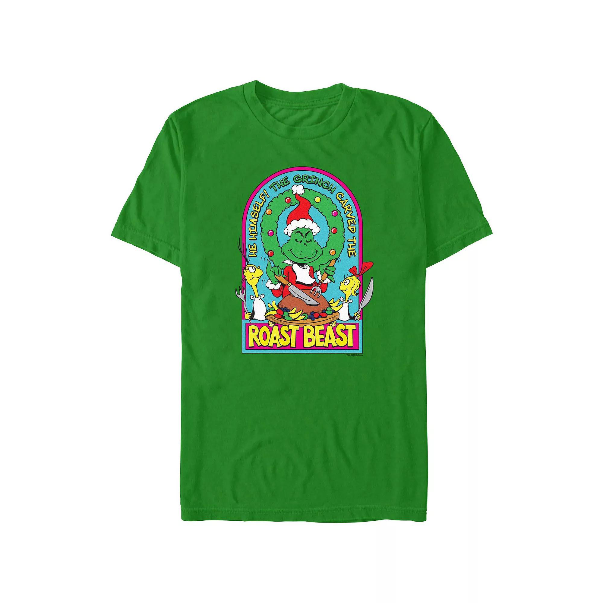 Big & Tall Dr. Seuss Grinch Roast Beast Graphic Tee, Men's, Size: Large, Kelly Product Image
