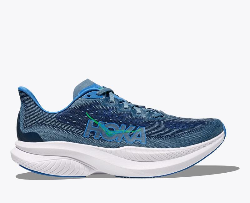 HOKA Women's Mach 6 Shoes in Black/White, Size 9 Product Image