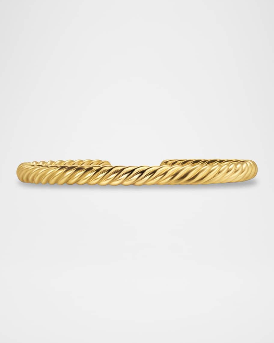David Yurman Mens Cable Cuff Bracelet in 18K Yellow Gold, 6mm Product Image