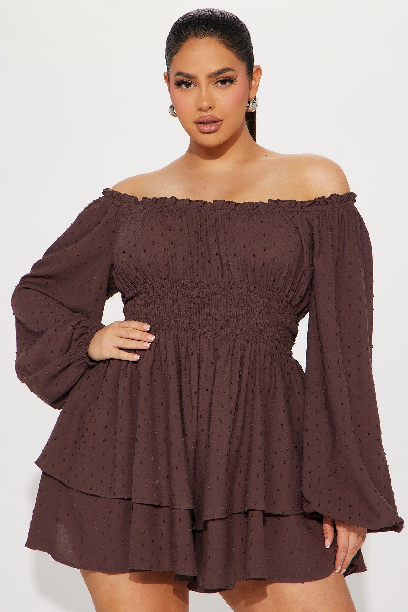 Count On You Romper - Chocolate Product Image