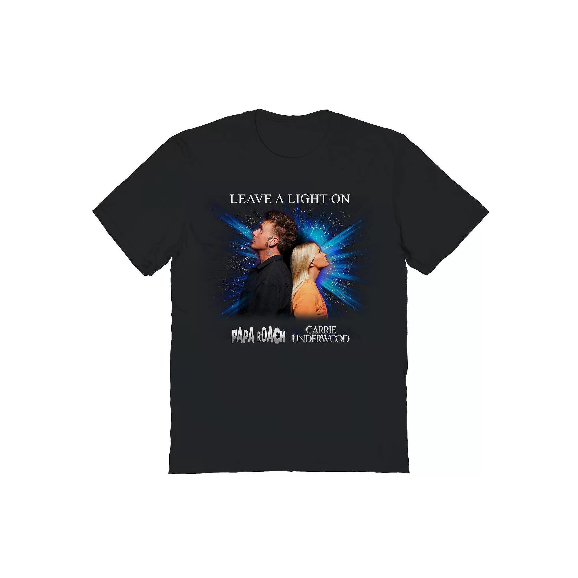 Mens Papa Roach & Carrie Underwood Leave The Light On Charity Graphic Tee Product Image