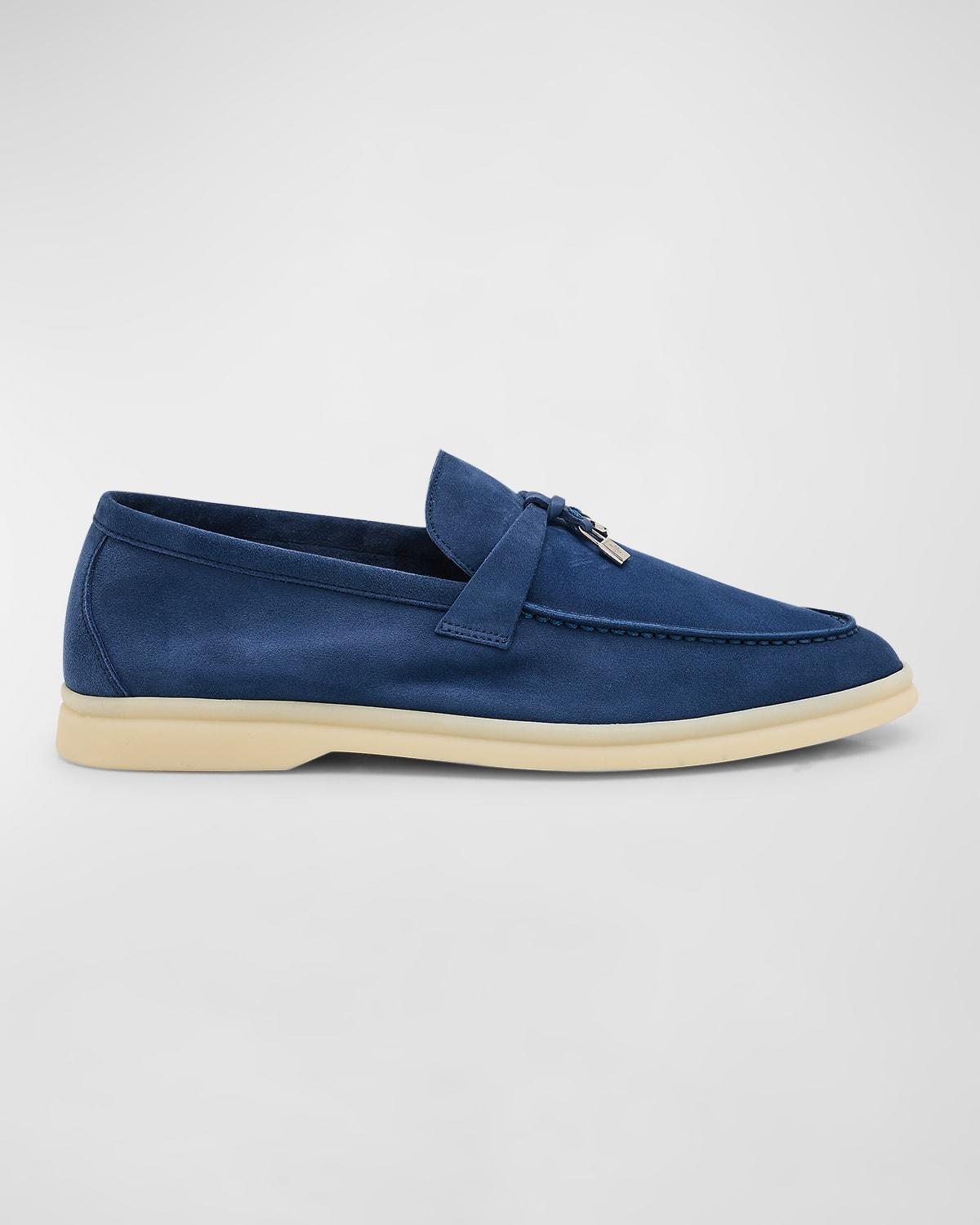 Mens Hamptons Suede Buckle Loafers Product Image