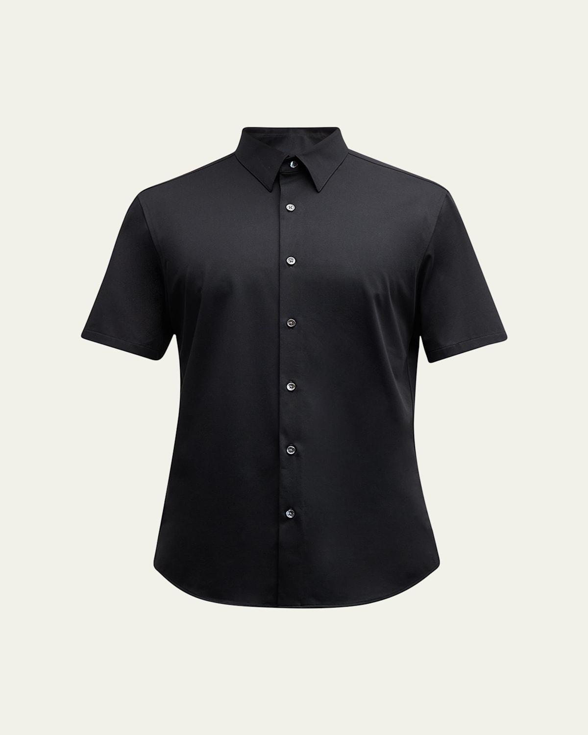 Mens Irving Short Sleeve Shirt in Structure Knit Product Image