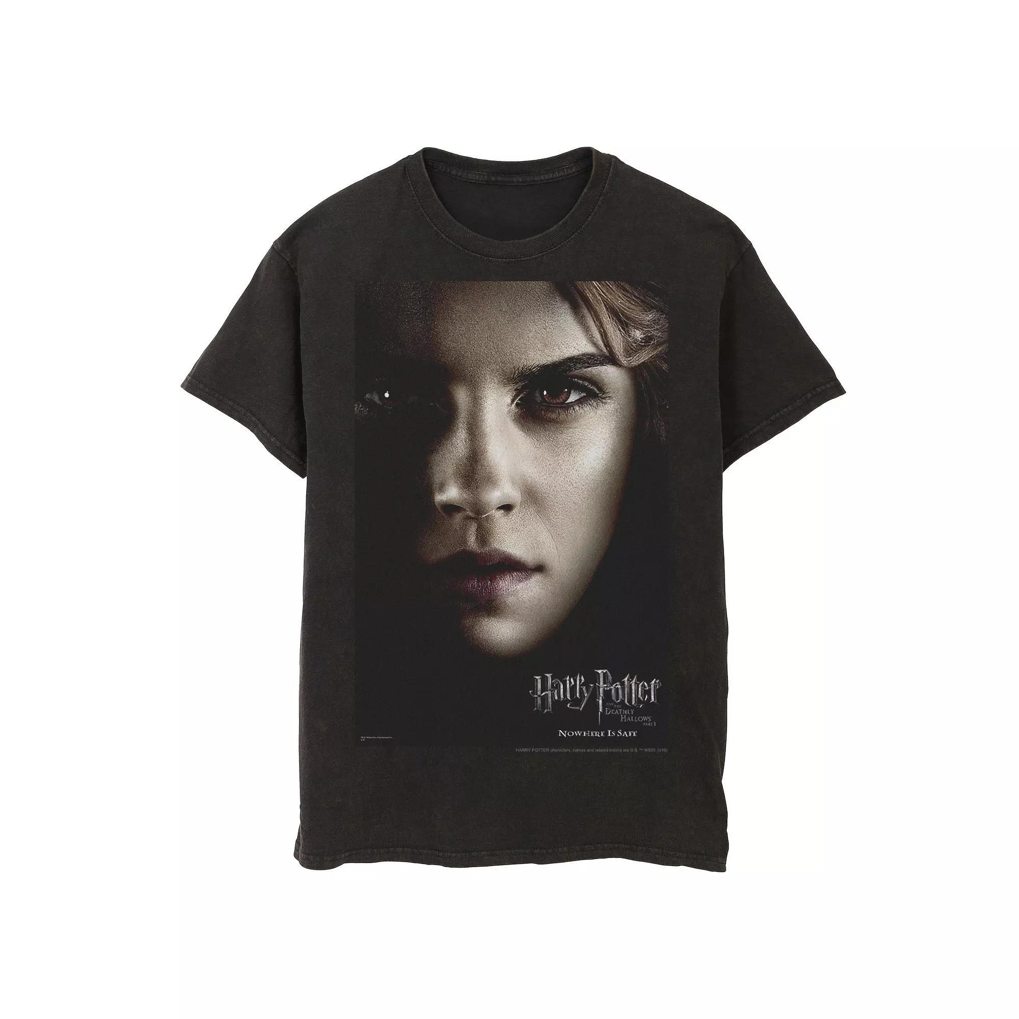 Men's Harry Potter Deathly Hallows Hermione Character Poster Graphic Tee, Size: 3XL, Black Product Image