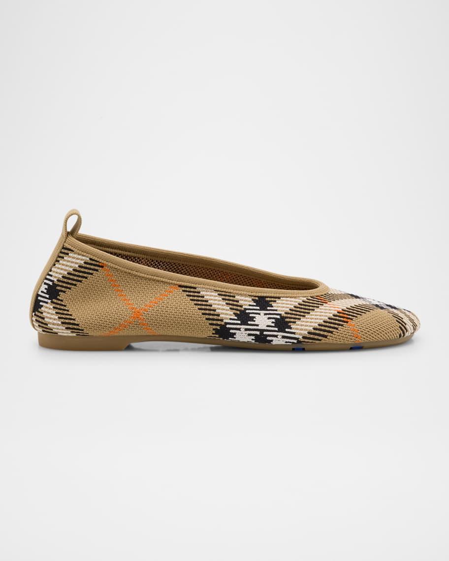 Baby Check Knit Ballerina Flats Product Image