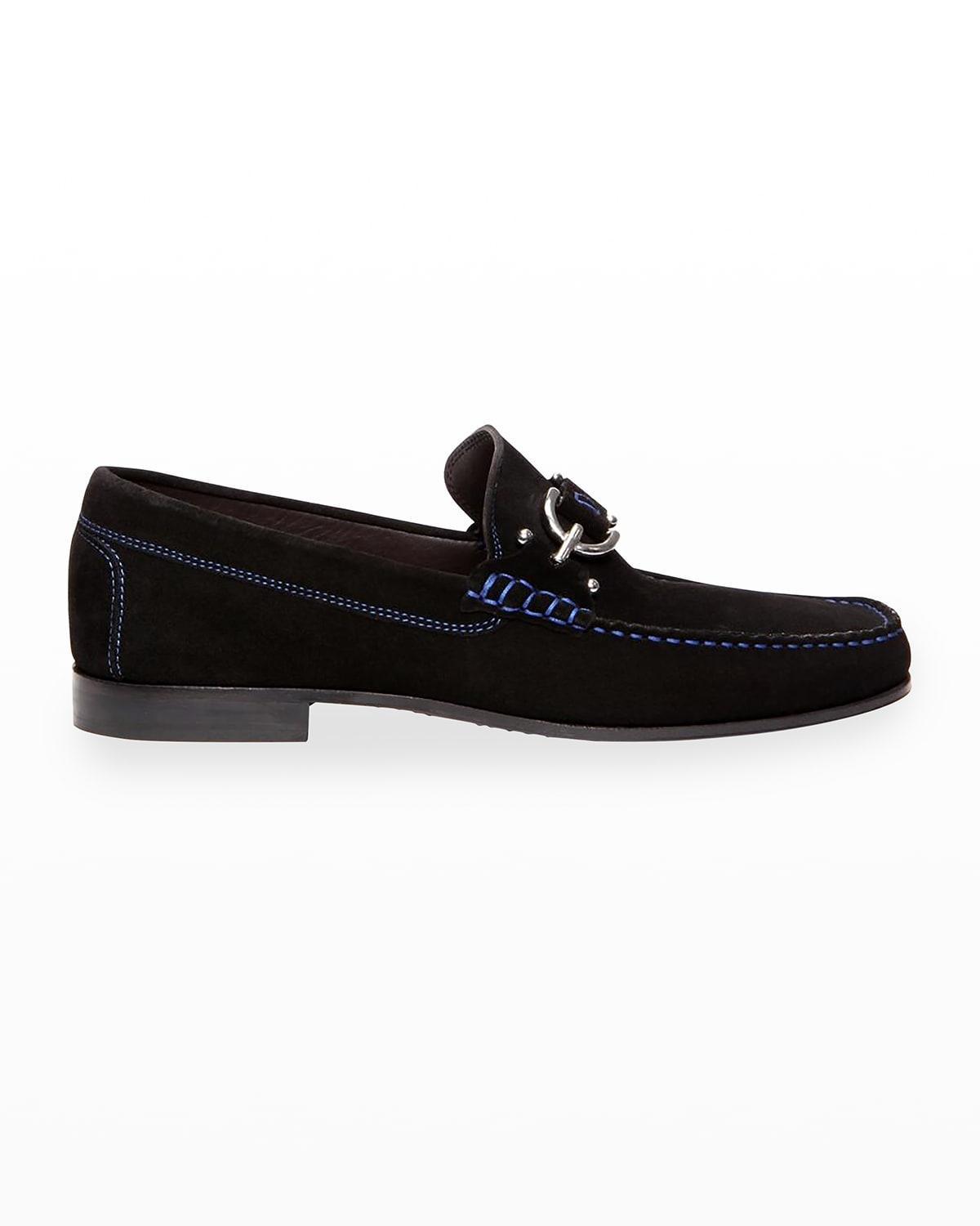 Donald Pliner Mens Dacio Bit Buckle Suede Slip Product Image