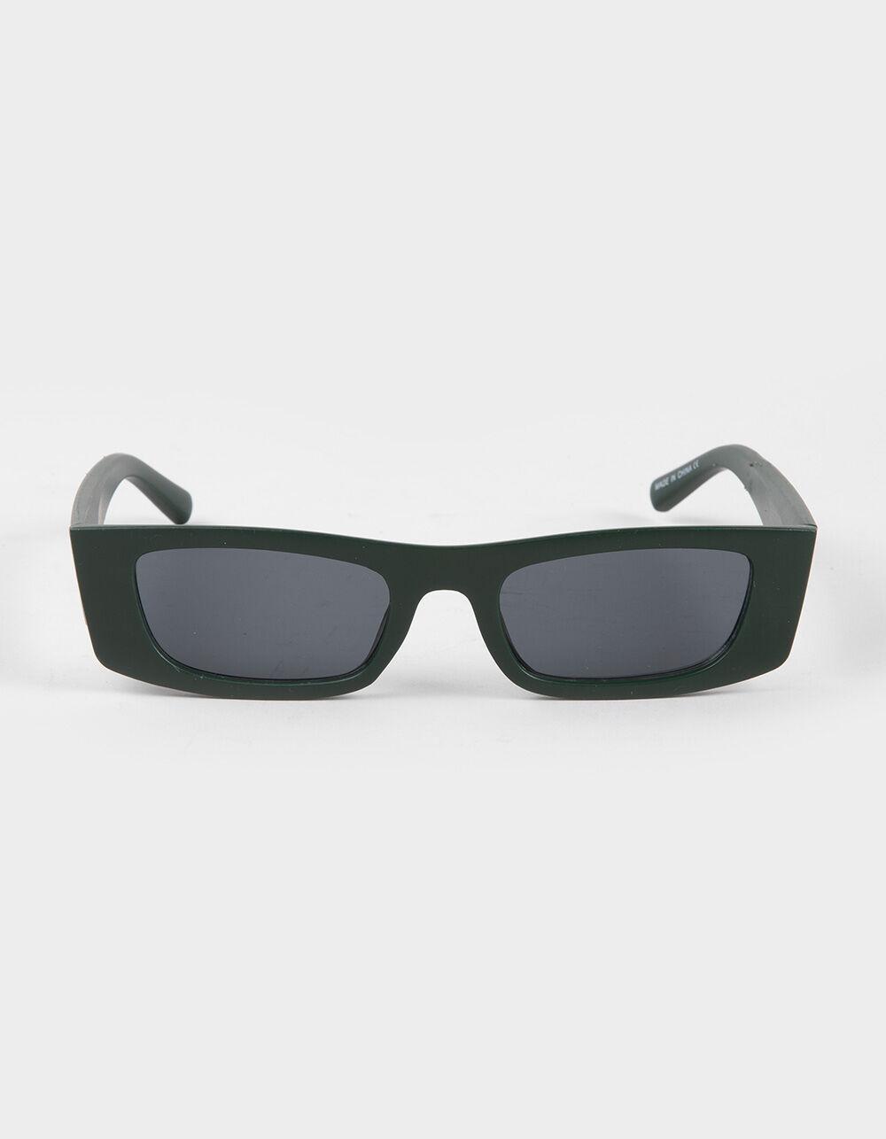 RSQ Chapters Matte Rectangle Sunglasses - GREEN Product Image