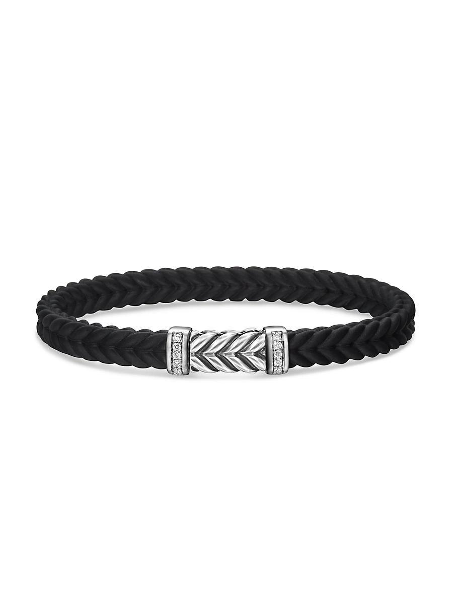 6mm Mens Chevron Rubber Bracelet Product Image