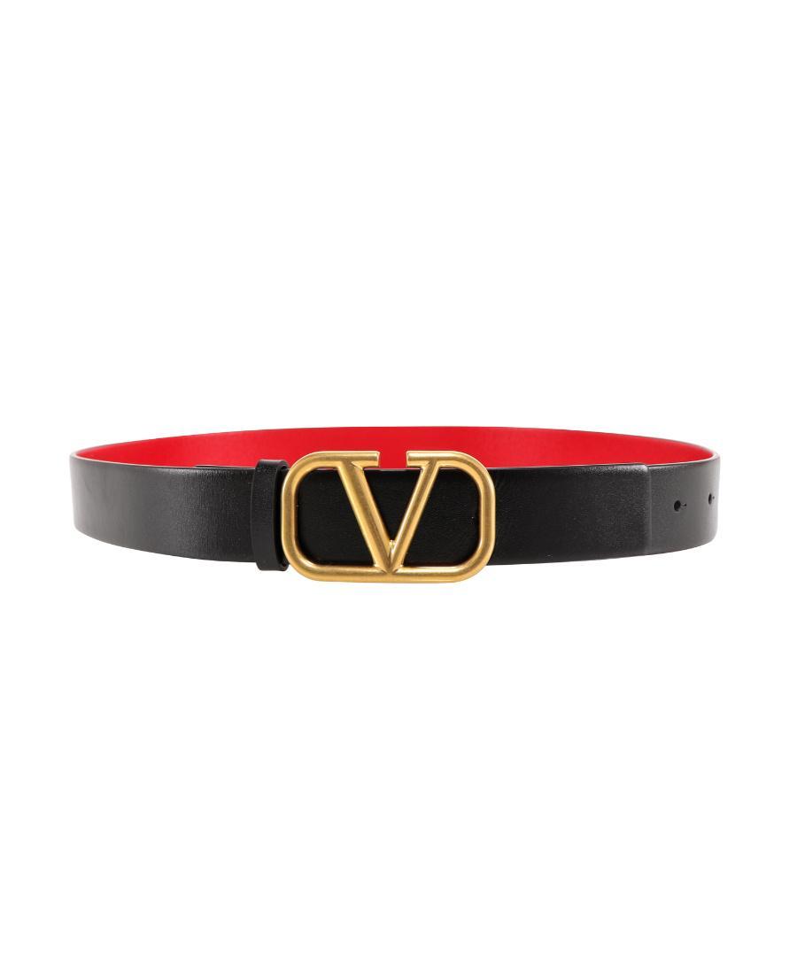 VALENTINO GARAVANI Vlogo Reversible Belt In Red Product Image