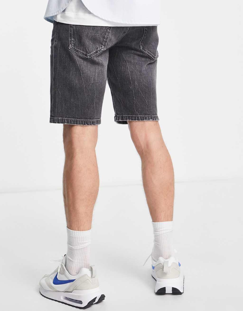 Selected Homme cotton slim fit denim shorts Product Image