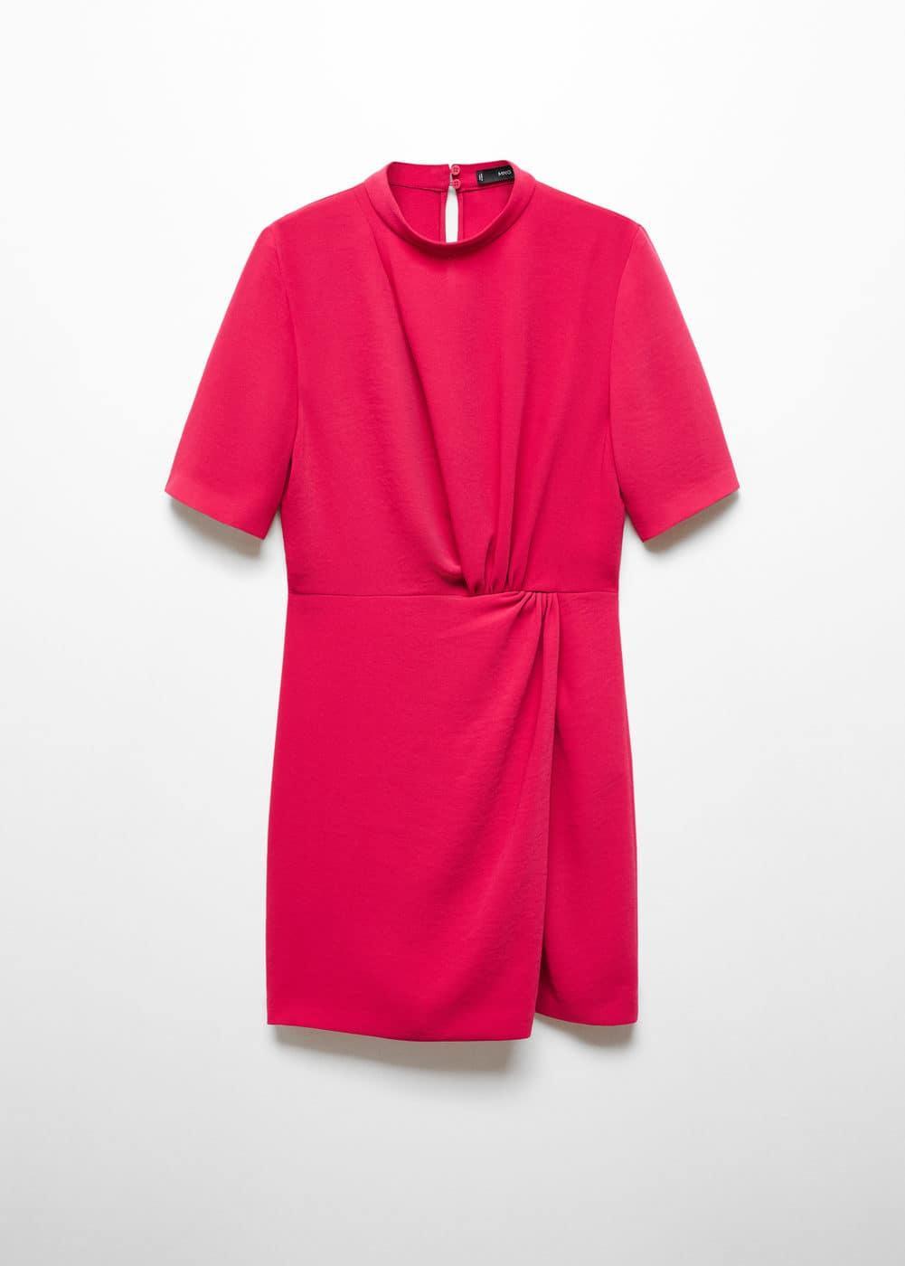 Mango Womens Draped Detail Dress Product Image