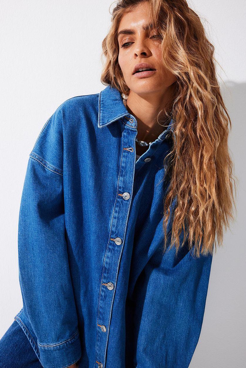 Oversized Denim Shirt Product Image