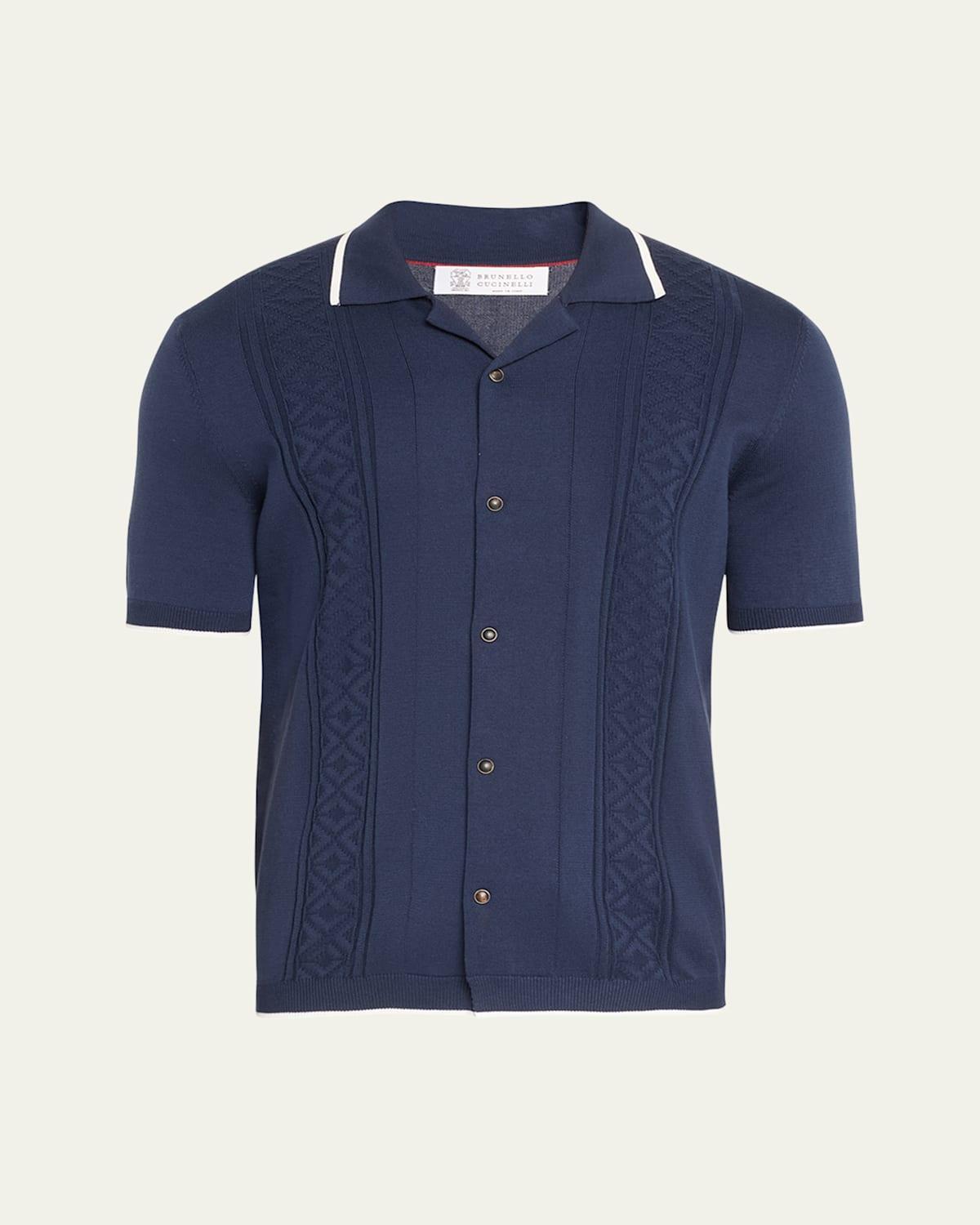 Mens OoohCotton Short-Sleeve Shirt with Chest Pockets Product Image