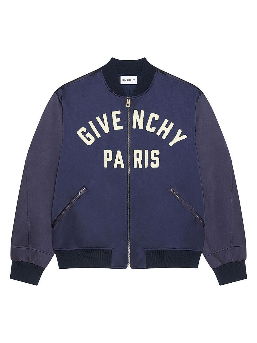 Mens Paris Zipped Blouson Jacket in Satin Product Image