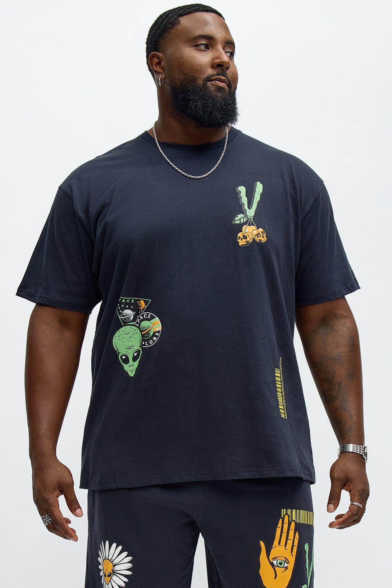 Stack Cash Chase Stars Short Sleeve Tee - Grey Product Image