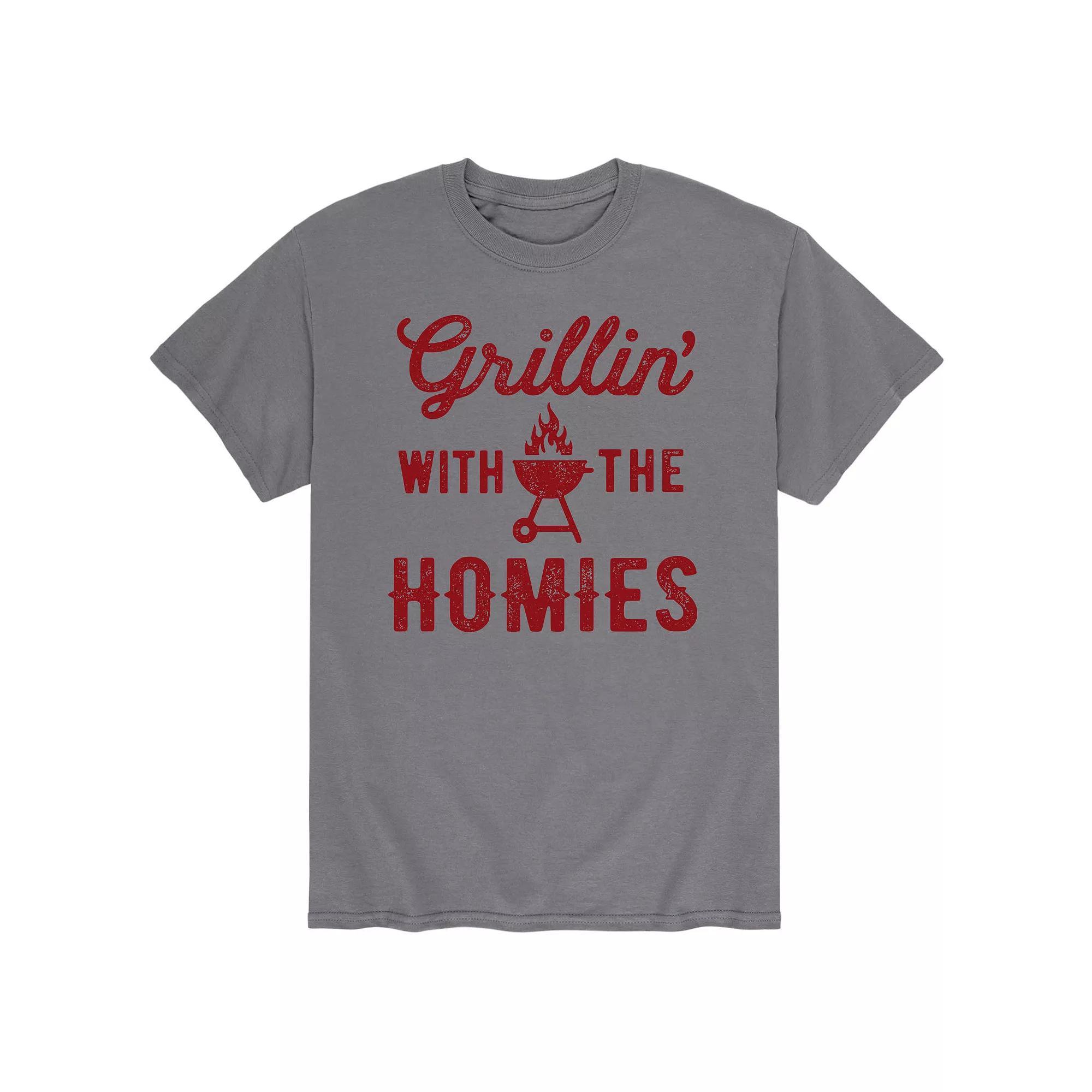 Mens Grilling With The Homies Tee Product Image