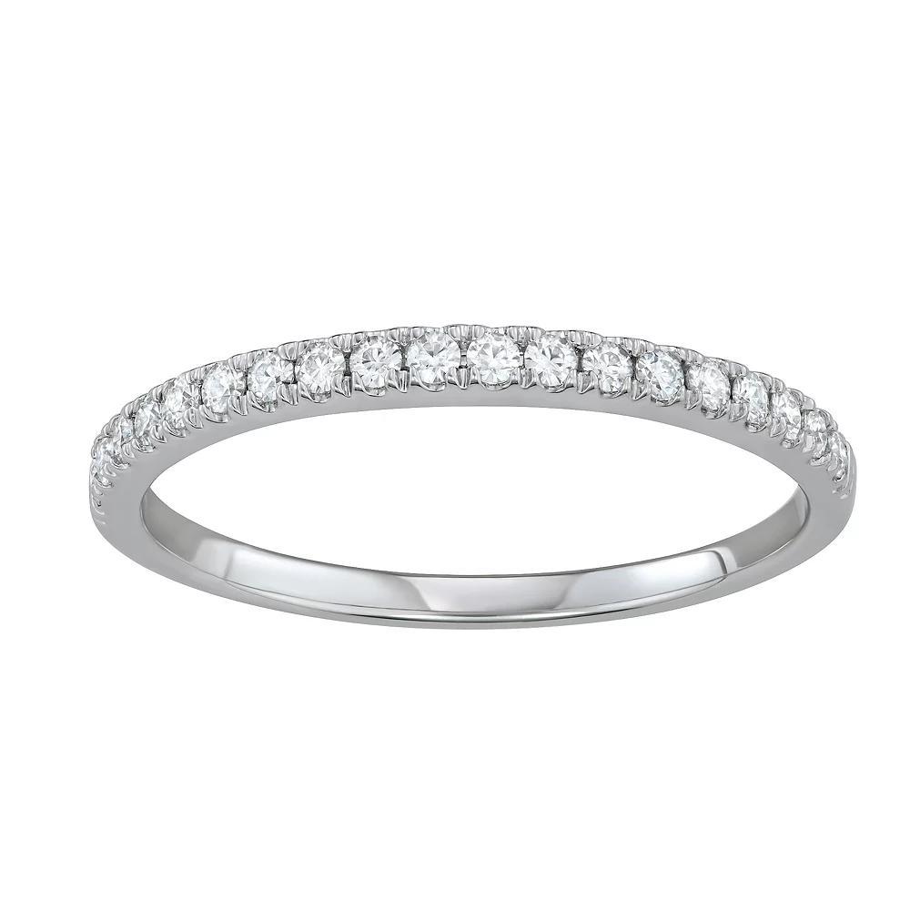 Charles & Colvard 14k Gold 1/4 Carat T.W. Lab-Created Moissanite Wedding Band, Women's, Size: 6, White Product Image