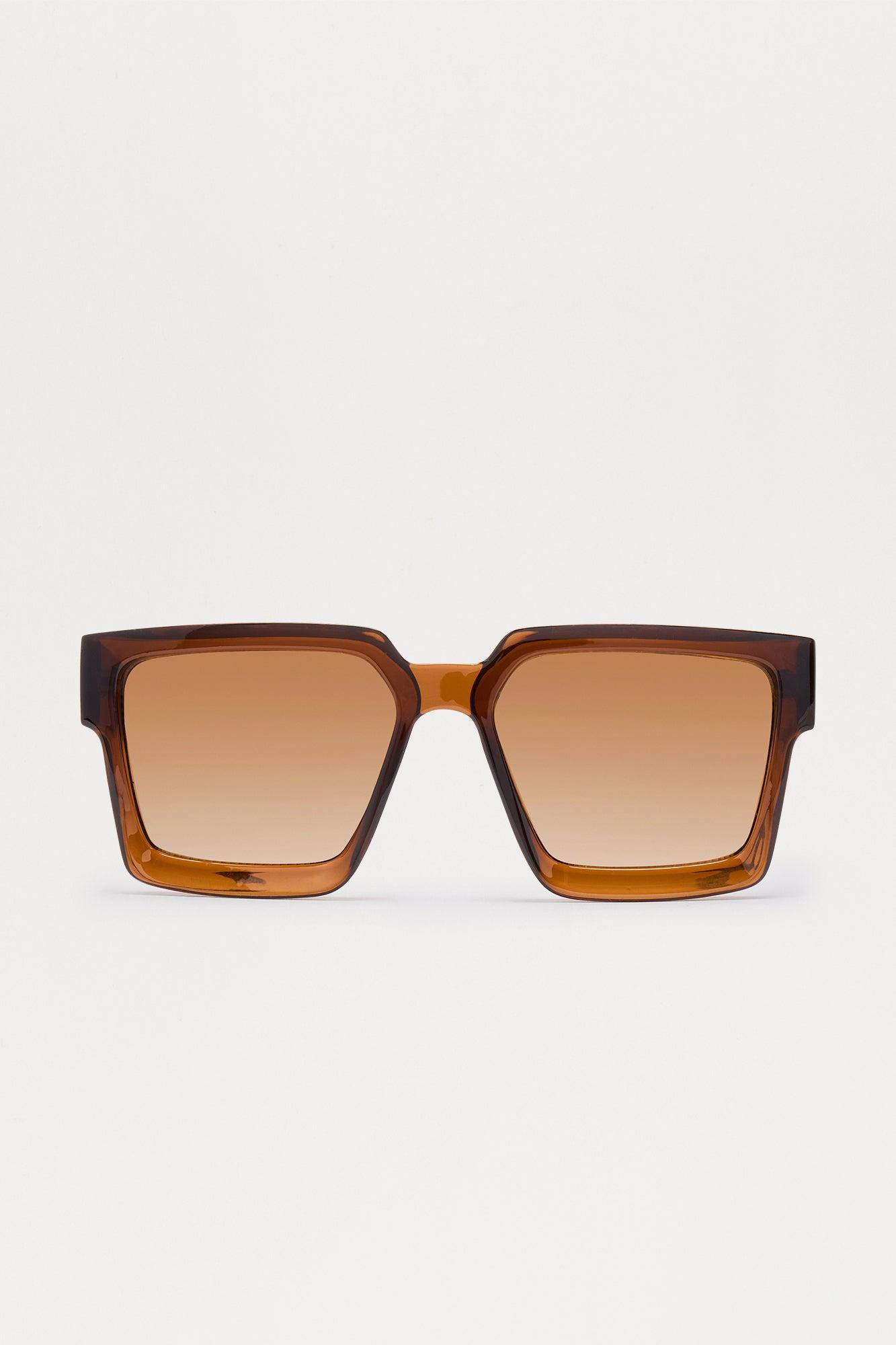 Bounce Square Sunglasses - Brown Product Image