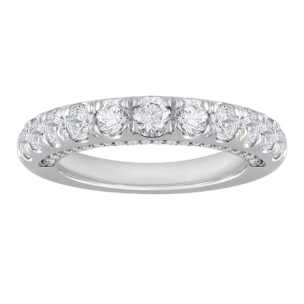 Diamond Medley 14k White Gold 1 Carat T.W. Lab-Grown Diamond Anniversary Ring, Women's, Size: 6, 14k Whgold Product Image