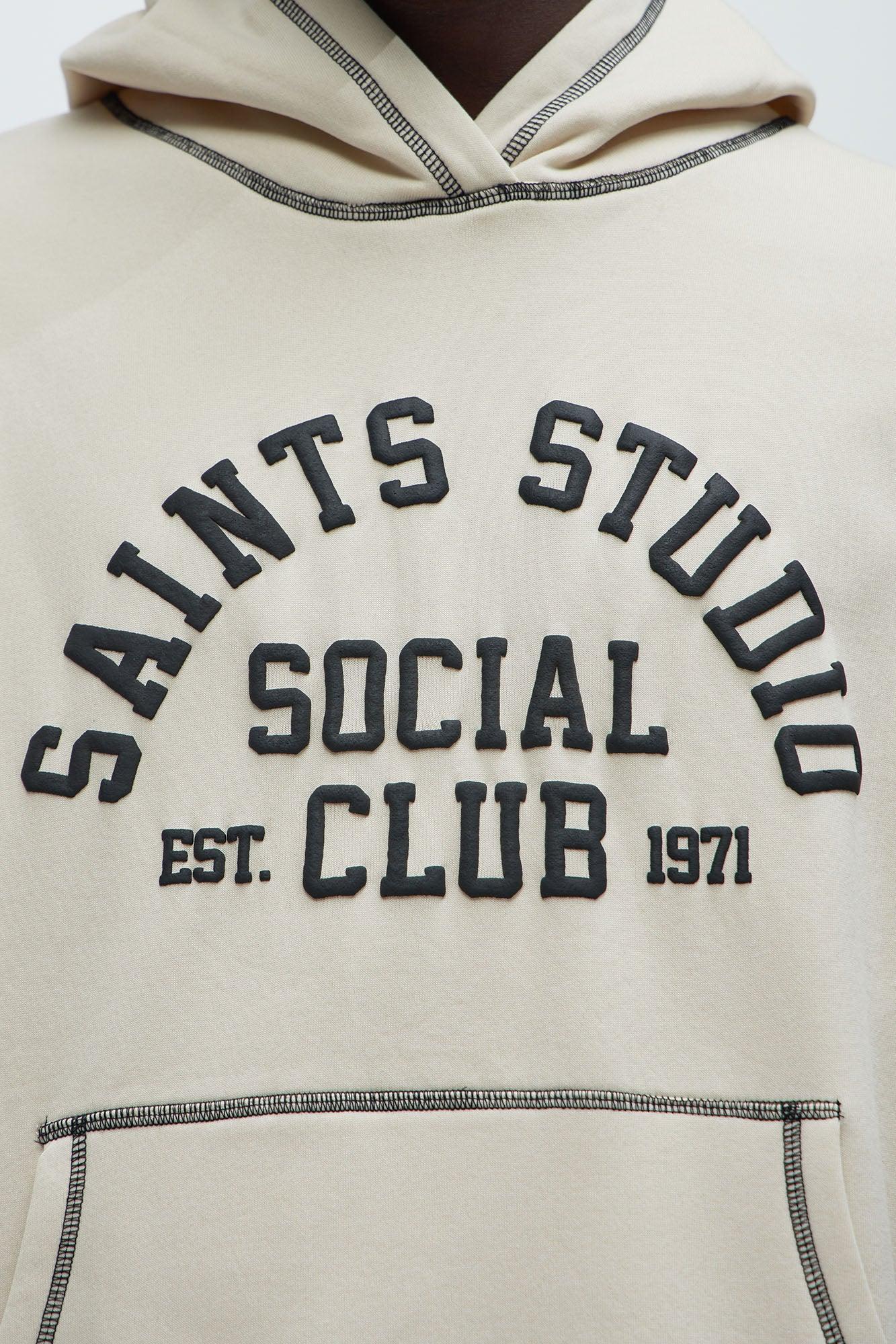 Saints Studio Social Club Hoodie - Tan Product Image