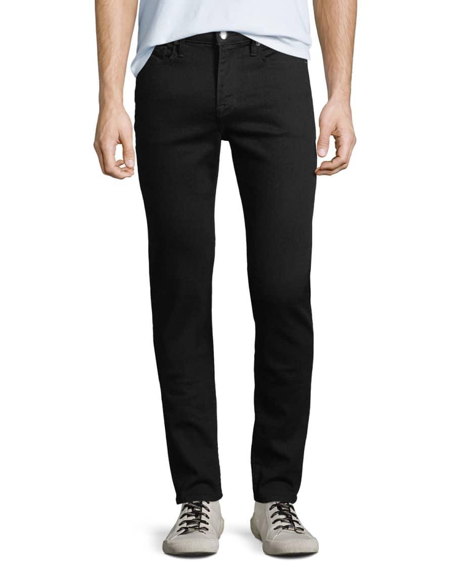 Frame Jagger Skinny Fit Jeans in Noir Product Image
