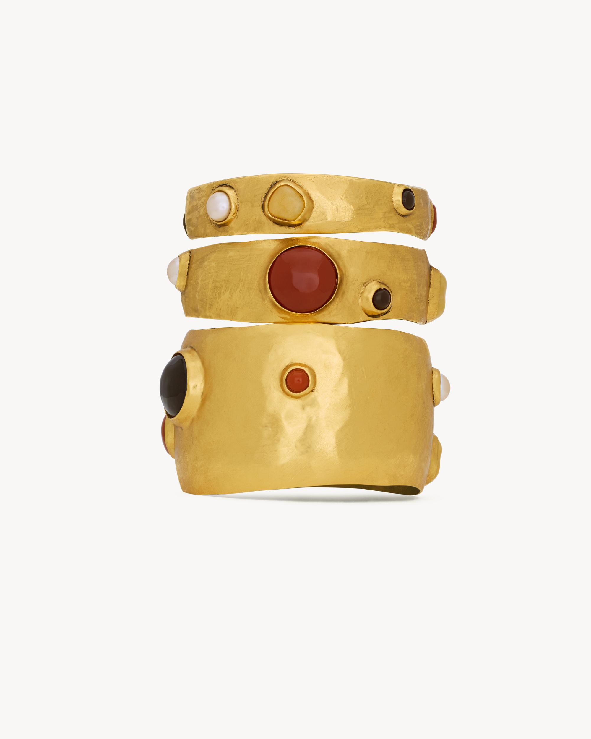 CASSANDRE cabochon bangles in enamel, resin, glass, and metal Product Image