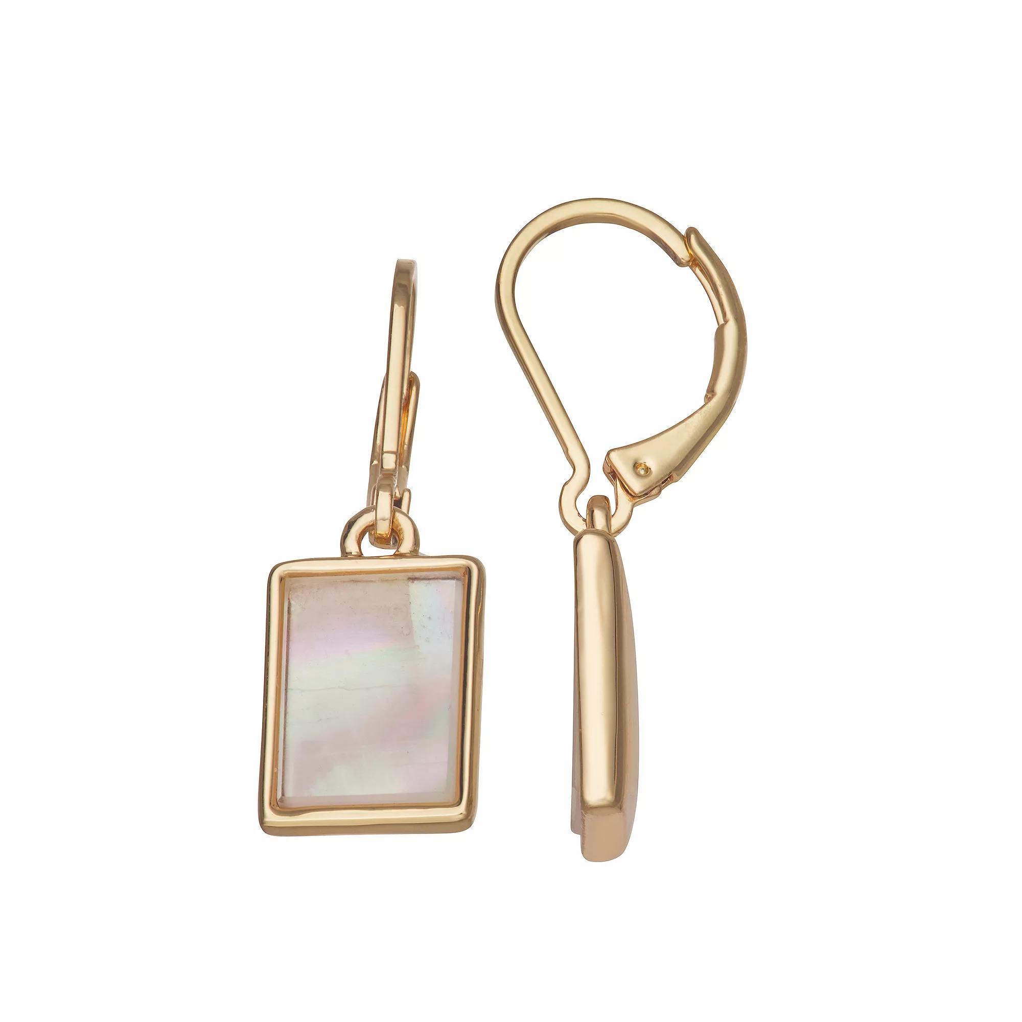 Nine West Square Drop Earrings, Womens, White Product Image