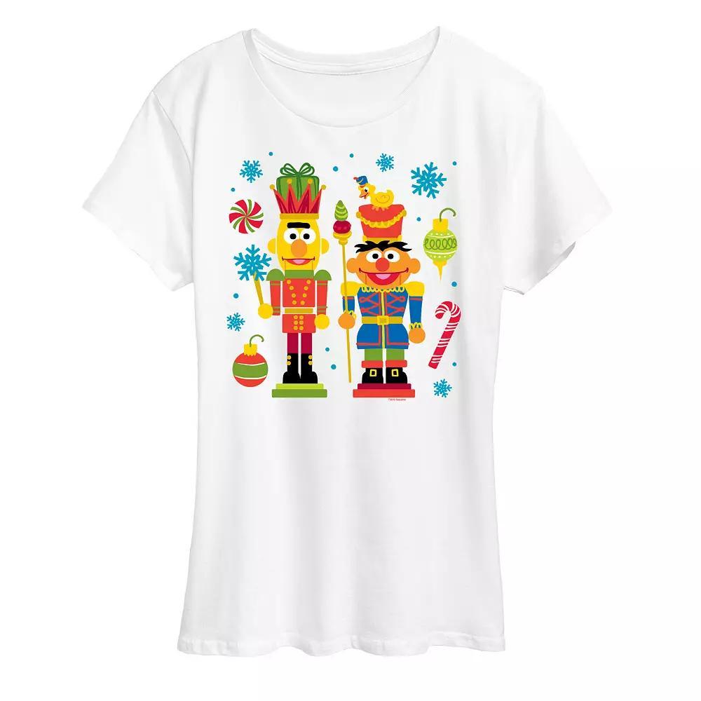 Womens Sesame Street Nutcrackers Graphic Tee, Girls Grey Gray Product Image