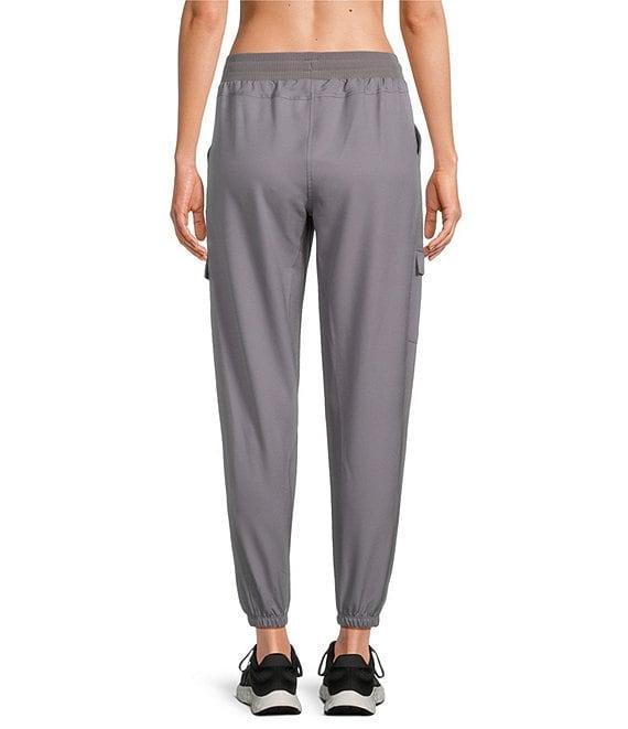 Kinesis Woven Elastic Cinched Cuff Ribbed Waistband Flap Pocket Ankle Joggers Product Image