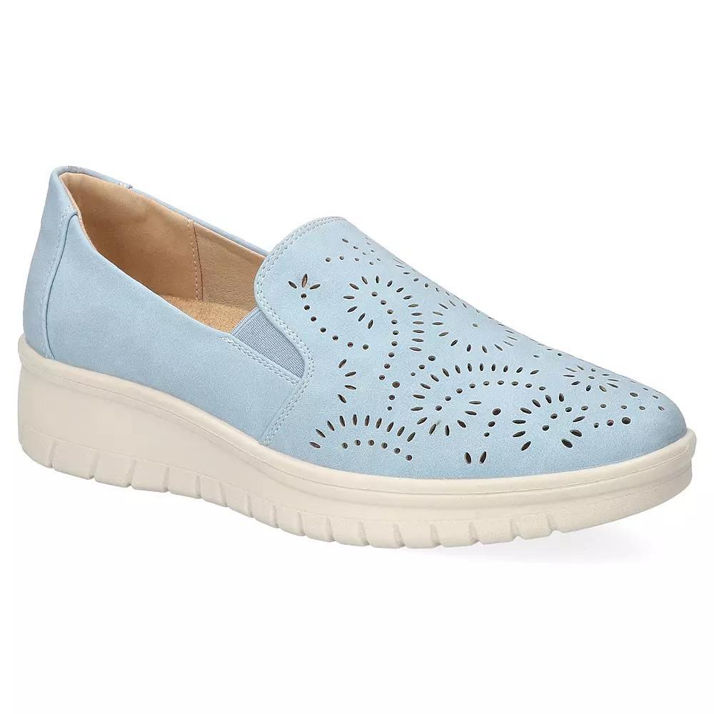 Ying by Easy Street Women's Comfort Flats, Size: 9.5 Wide, Light Blue Product Image