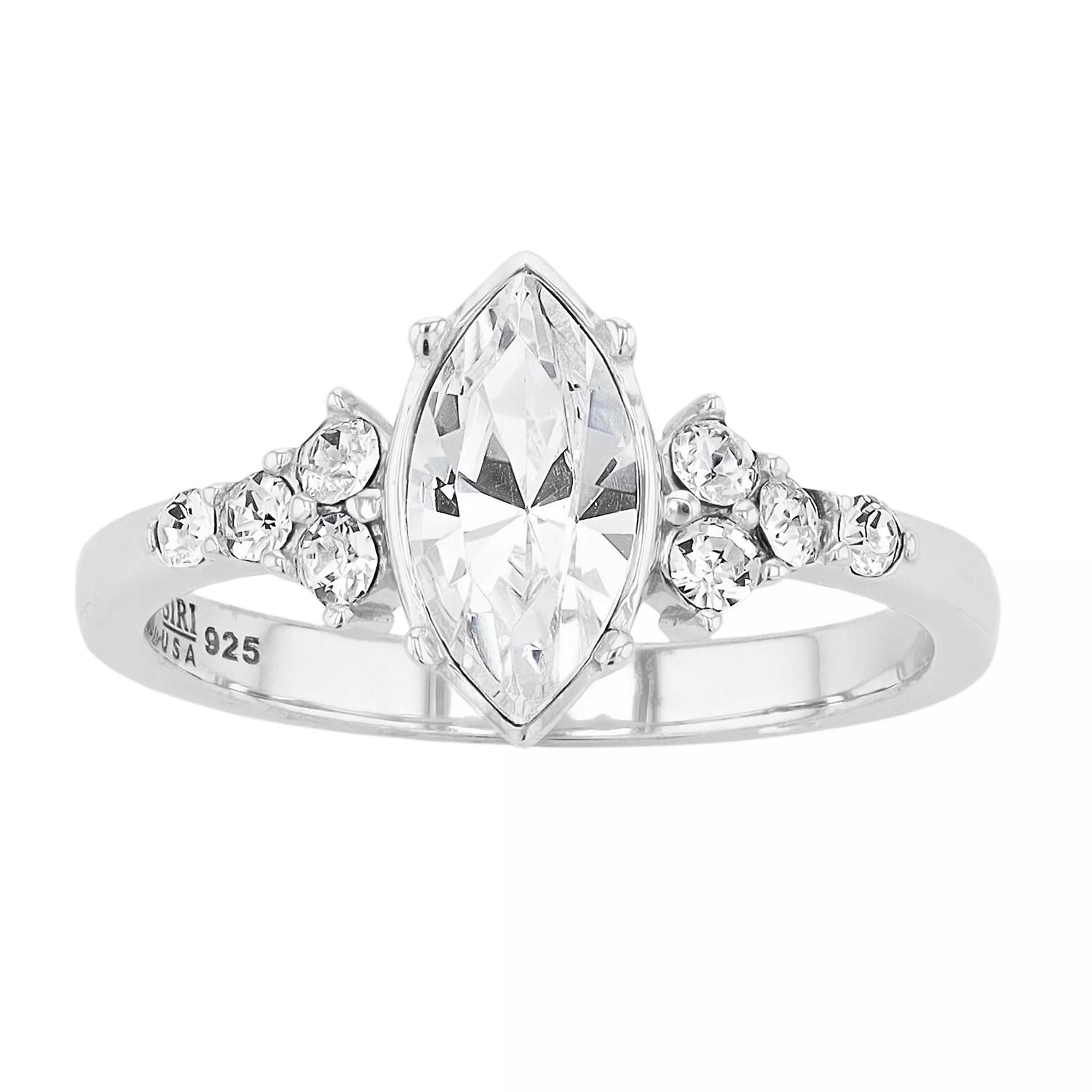 SIRI USA by TJM Sterling Silver Marquise Crystal Ring, Women's, Size: 9 Product Image