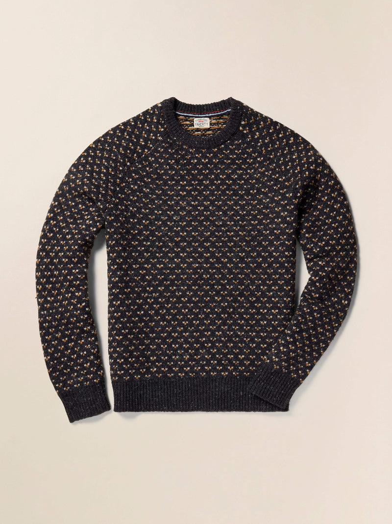 Donegal Crew Sweater - Charcoal Birdseye Marl Product Image