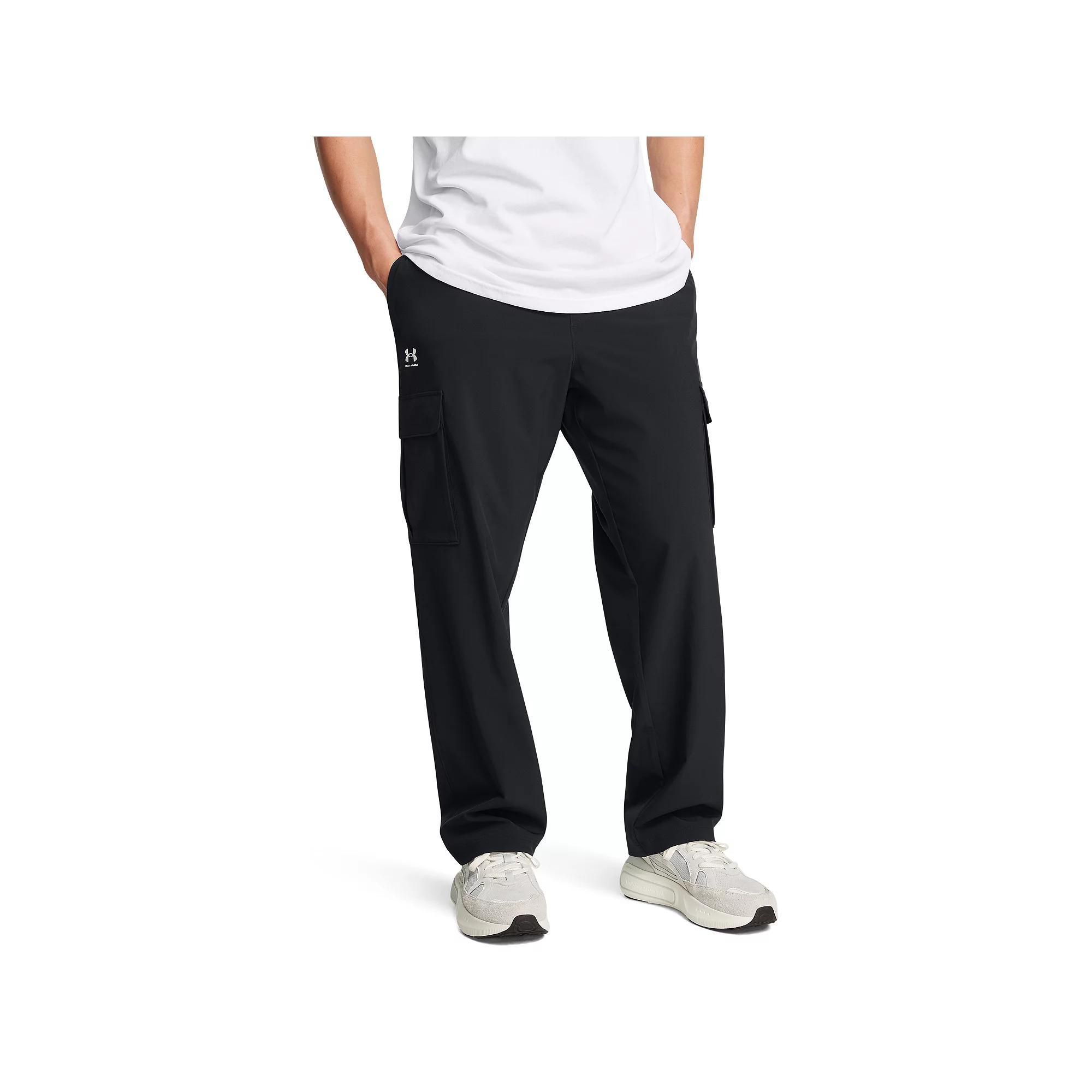 Men's Under Armour Vibe Woven Cargo Pants, Size: Large, Marine Od Green Product Image
