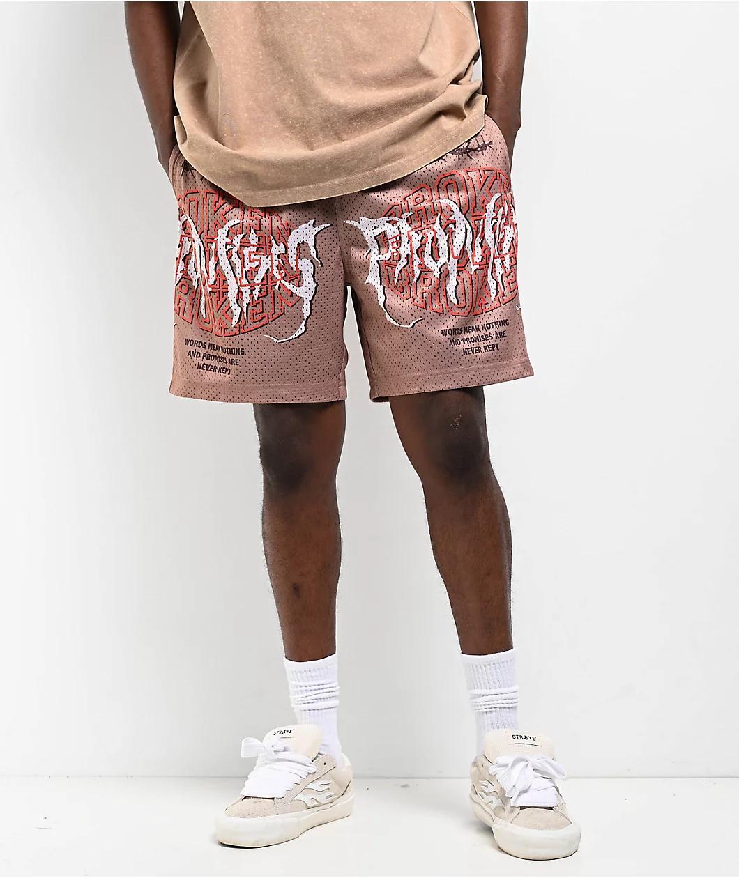 $AD BOYZ by Junior H X Lost Hills Nails Black Mesh Shorts Product Image