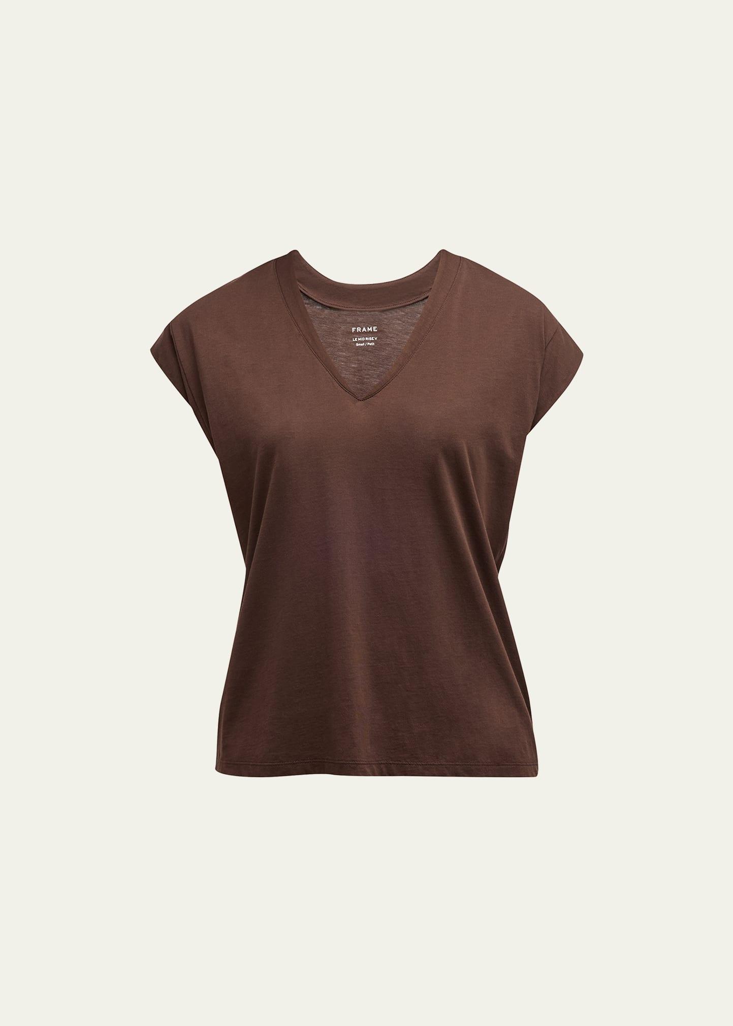 Frame Le Mid Rise V-Neck Tee Product Image