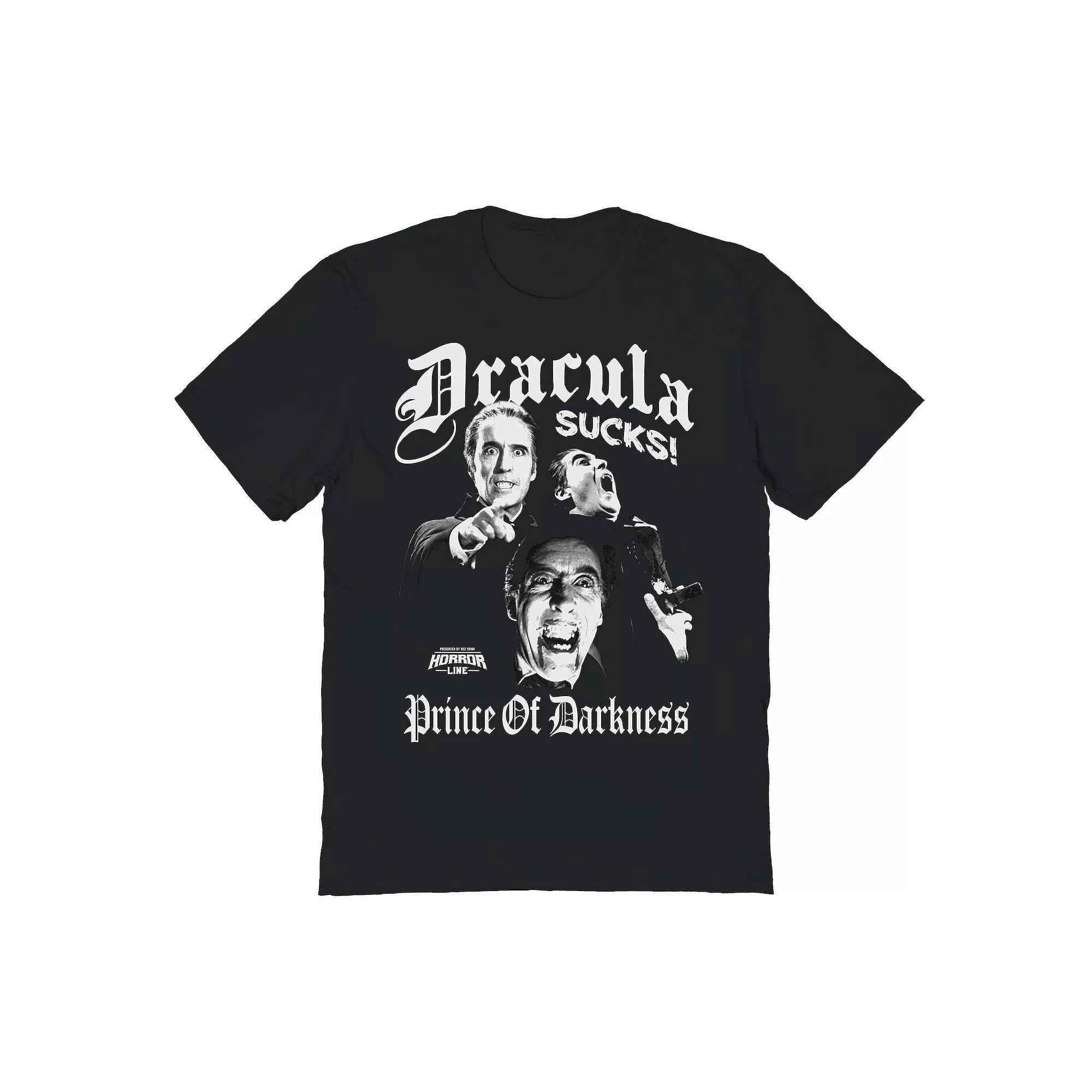 Men's Dracula Prince Of Darkness Horror Graphic Tee, Size: XXL, Black Product Image