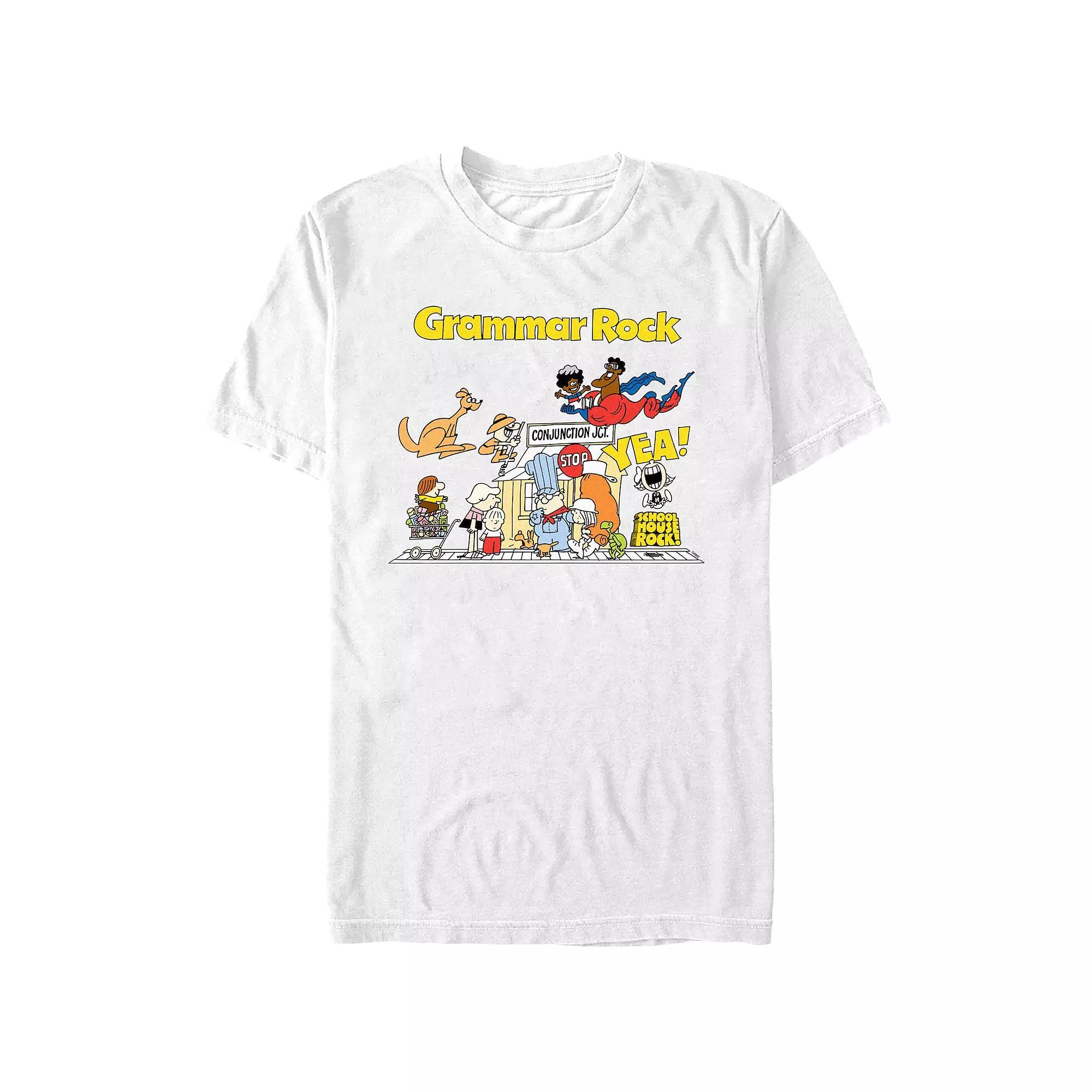 Men's Schoolhouse Rock! Grammar Rock Graphic Tee, Size: Small, White Product Image