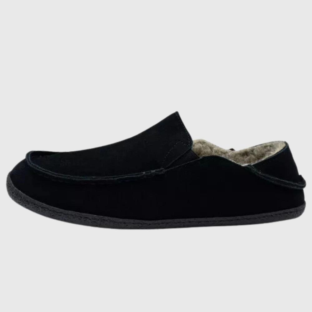Alpine Swiss Gary Mens Genuine Suede Moccasin Slippers Faux Fur Lined Slip On House Shoes Product Image