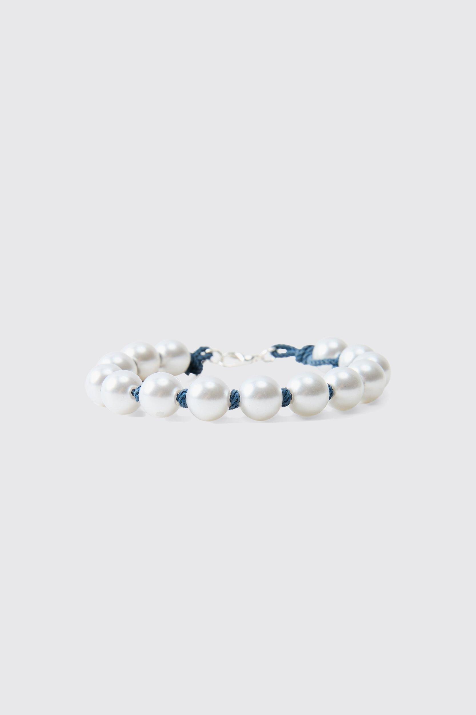 Pearl Rope Bracelet | boohooMAN USA Product Image
