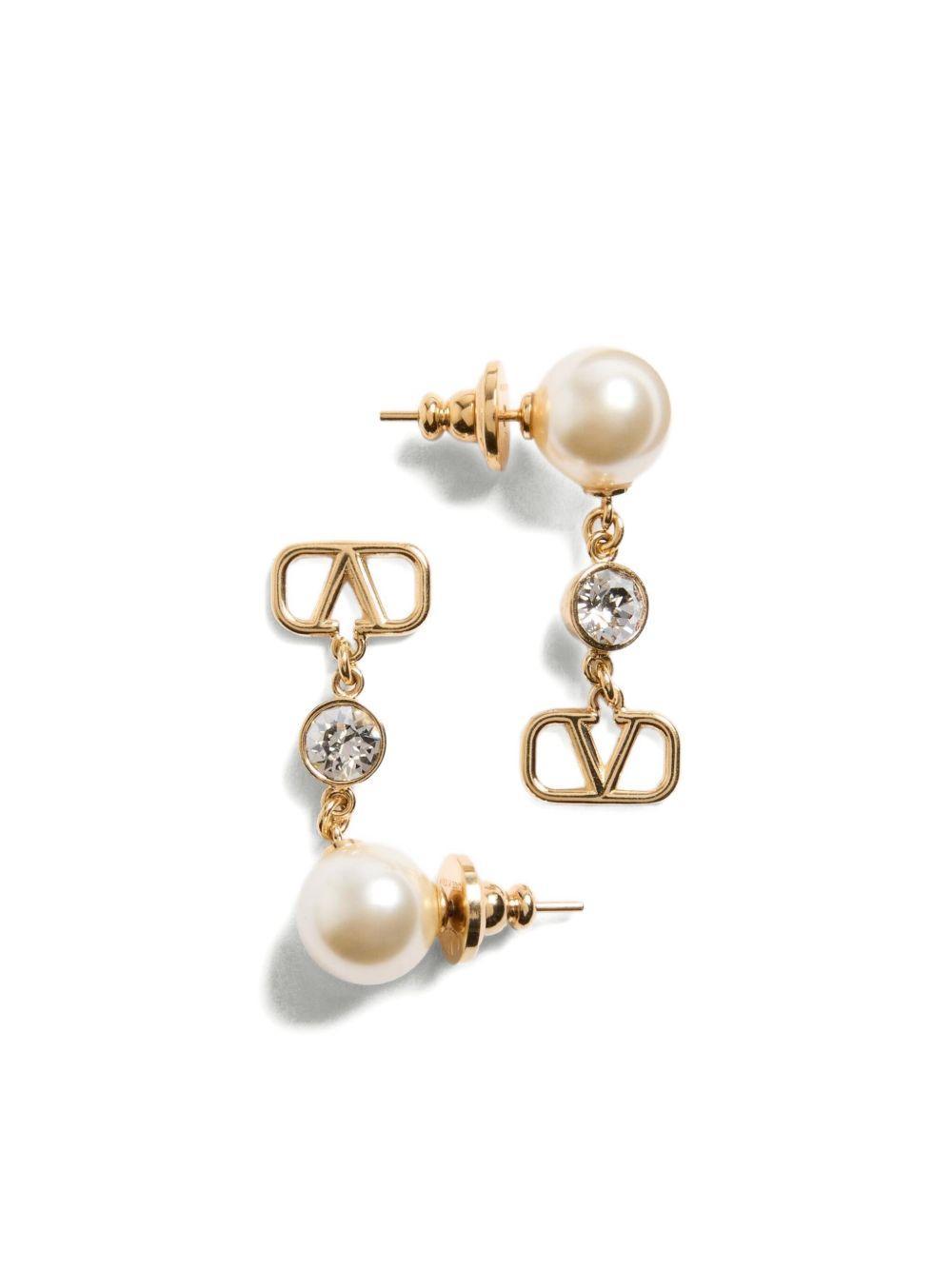 VLogo Signature drop earrings Product Image