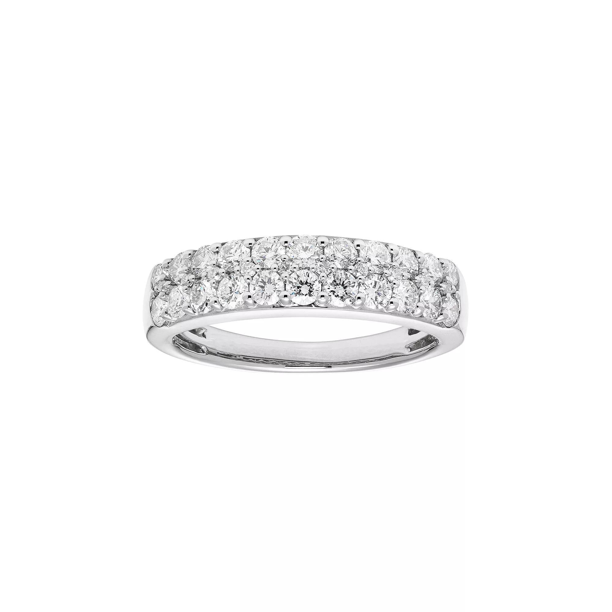 The Regal Collection 14k Gold 1 Carat T.W. IGL Certified Diamond Pave Wedding Band, Women's, Size: 8, White Product Image