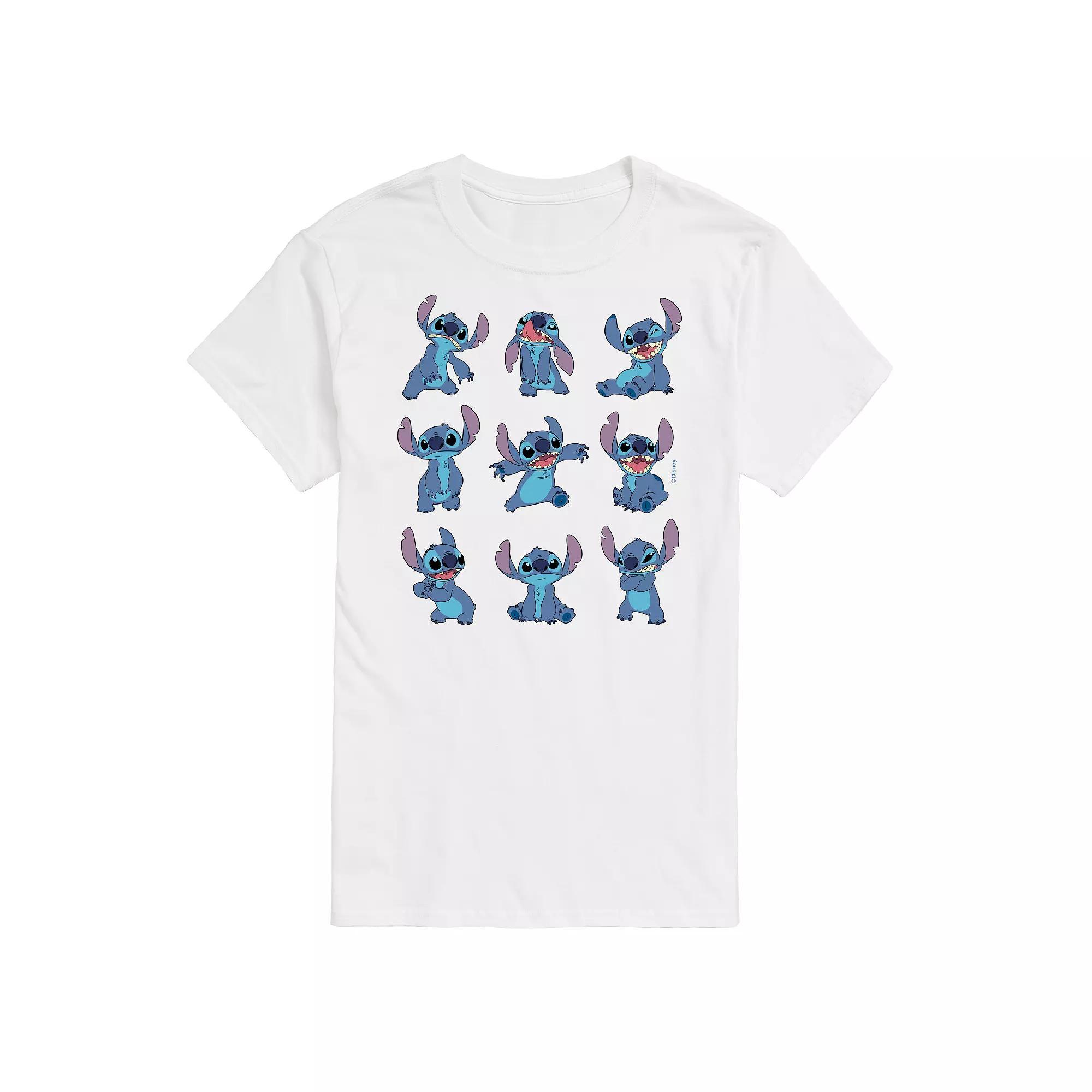 Disneys Lilo and Stitch Big & Tall Pose Grid Graphic Tee, Mens Product Image