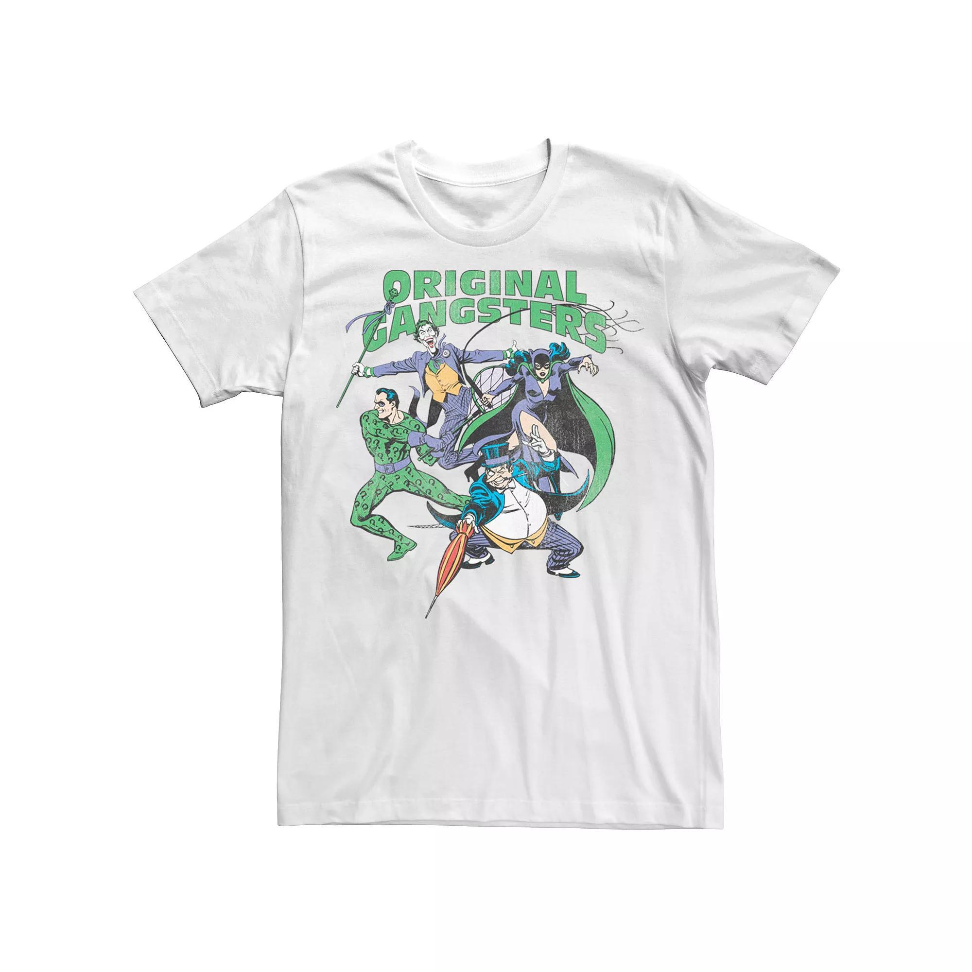Men's Batman Classic Gangsters Group Shot Tee, Size: 3XL, White Product Image
