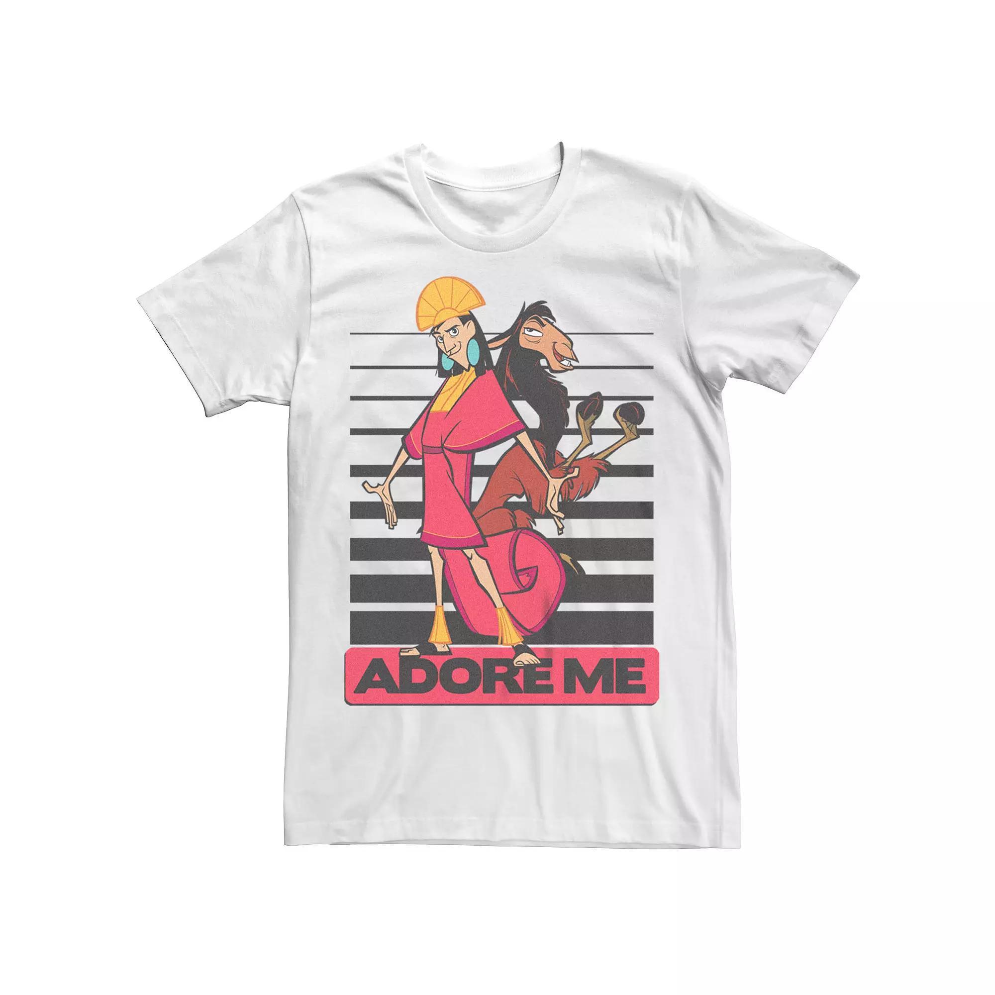Big & Tall Disney Emperors New Groove Adore Me Stripes Tee, Men's, Size: 3XB, White Product Image