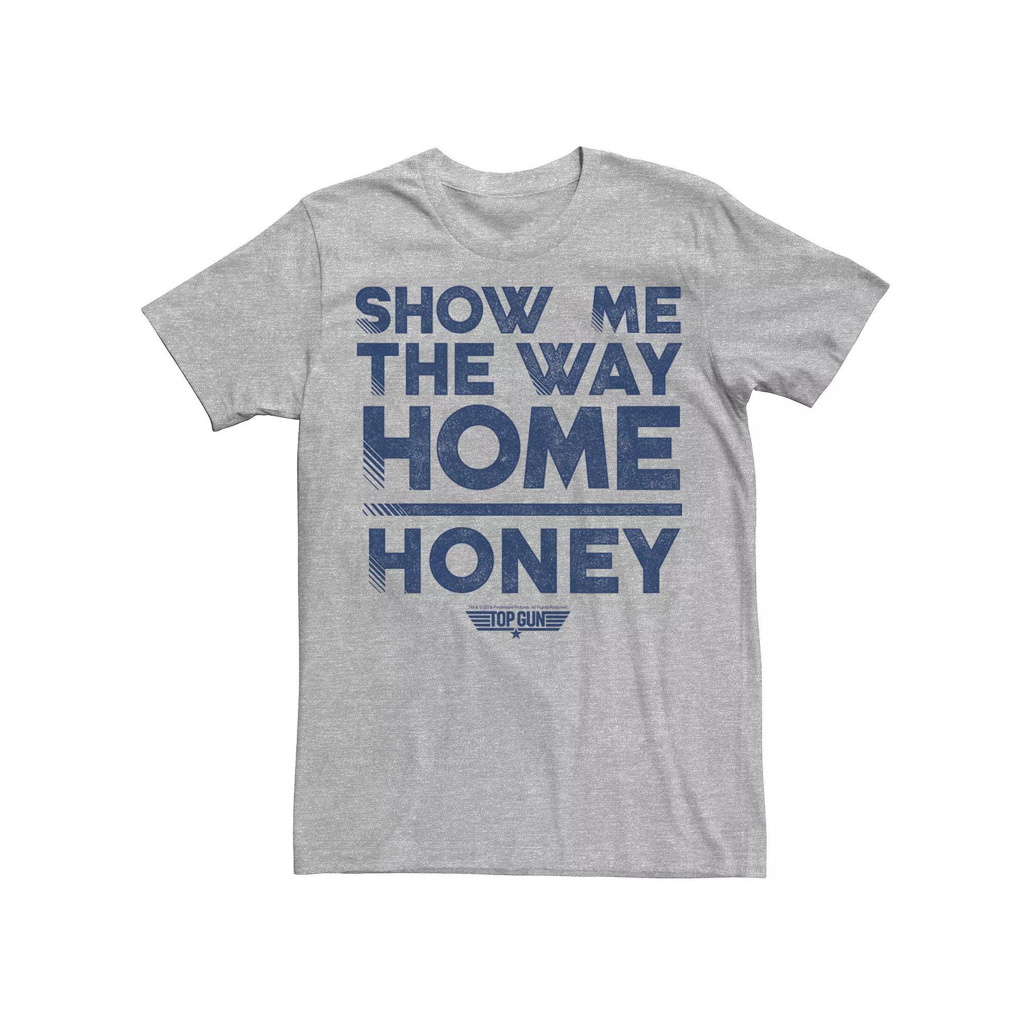 Men's Top Gun Show Me The Way Home Honey Tee, Size: Large, Athletic Grey Product Image