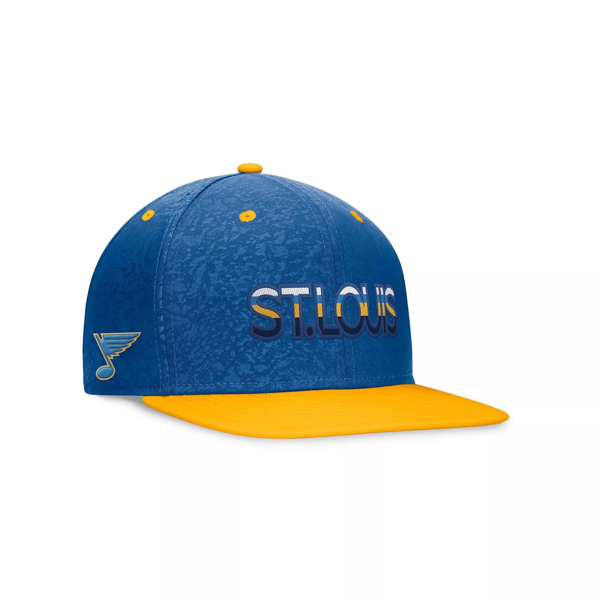 Men's Fanatics Branded Blue/Gold St. Louis Blues Authentic Pro Alternate Jersey Snapback Hat Product Image