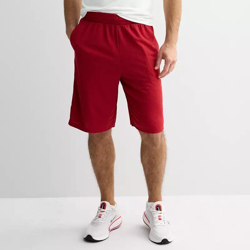 Men's Tek Gear® 10.5 in. Basketball Shorts, Size: XL, Red Flower Product Image