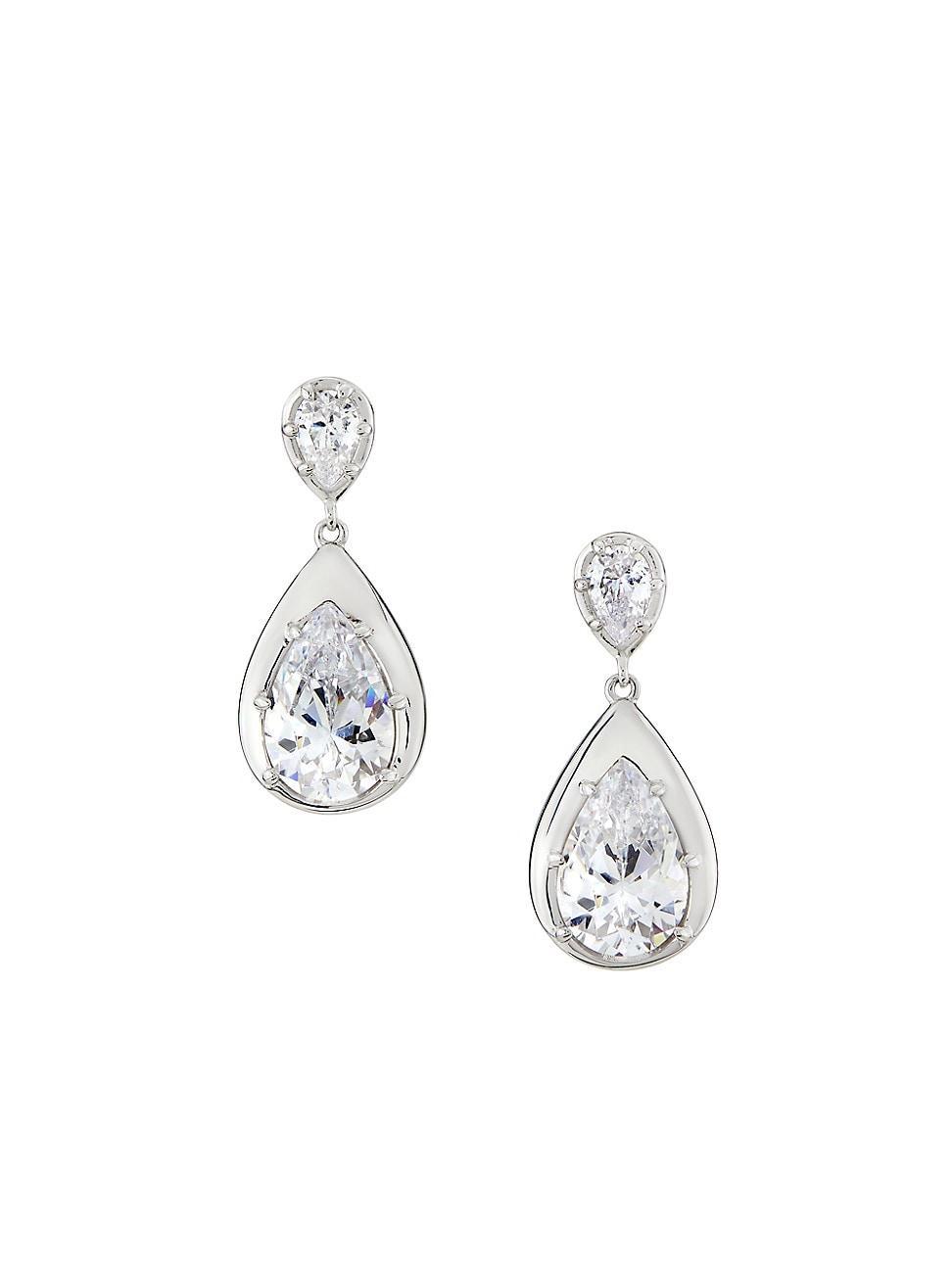 Womens Sunny Cubic Zirconia Teardrop Earrings Product Image