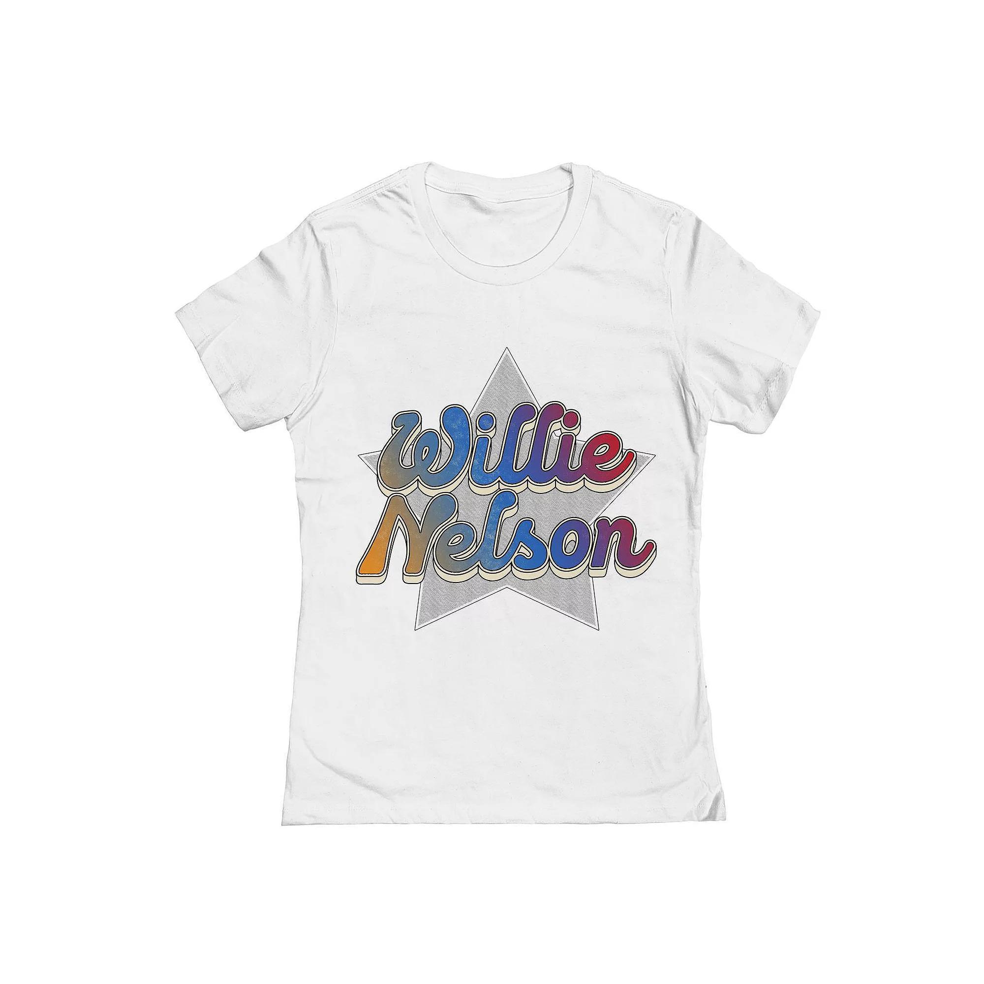 Junior's Willie Nelson The Star Graphic Tee, Women's, Size: Small, White Product Image